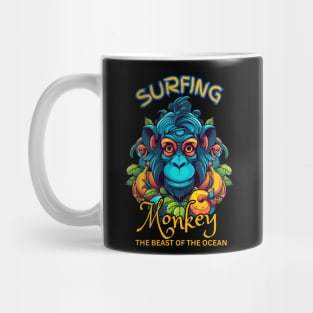 Surfing Monkey in The Jungle Mug